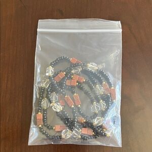 Black and Gold Beaded Necklace